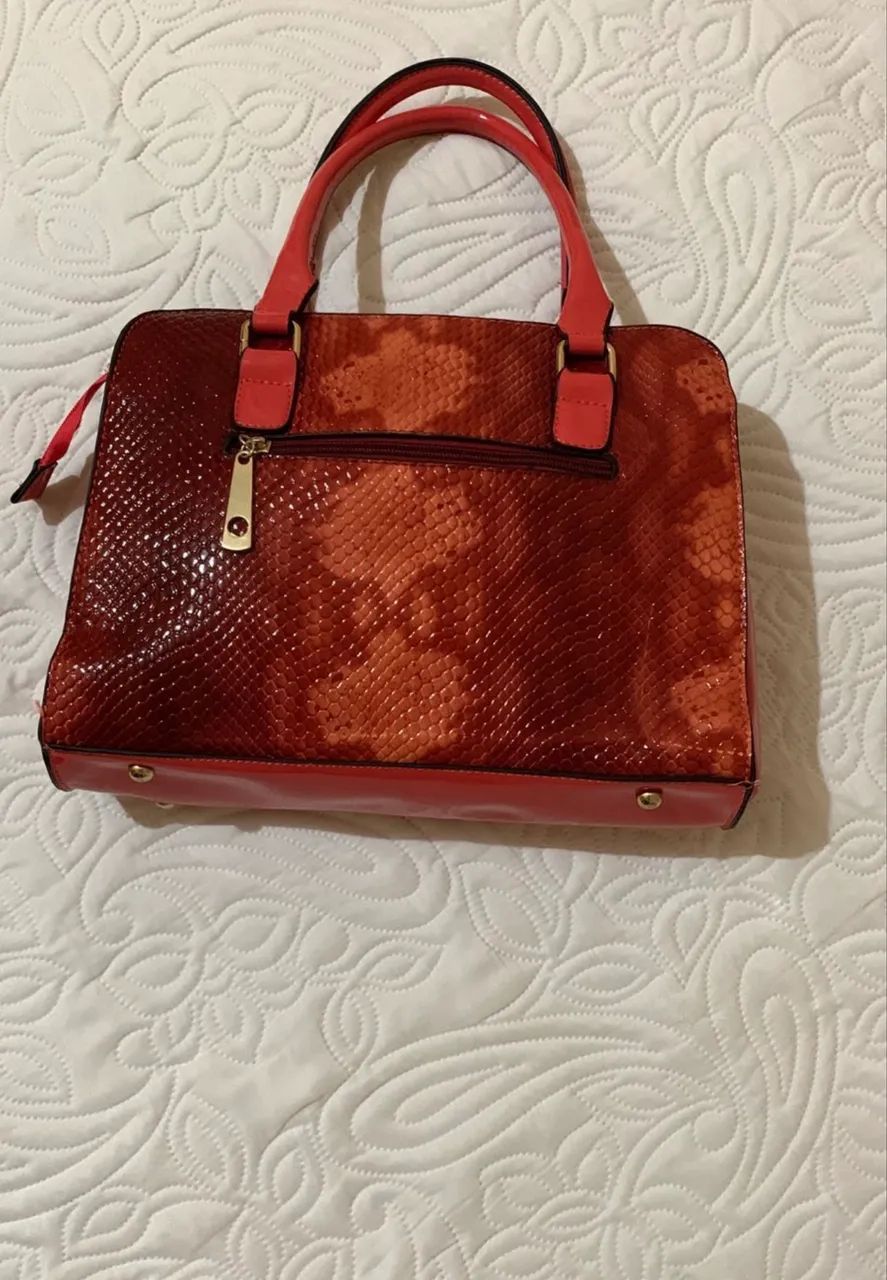 Bolsa vermelha artesanal  - Foto 2