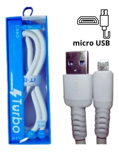 CABO DE CELULAR 30W 5.A REFORÇADO PREMIUM V8- ITBLUE