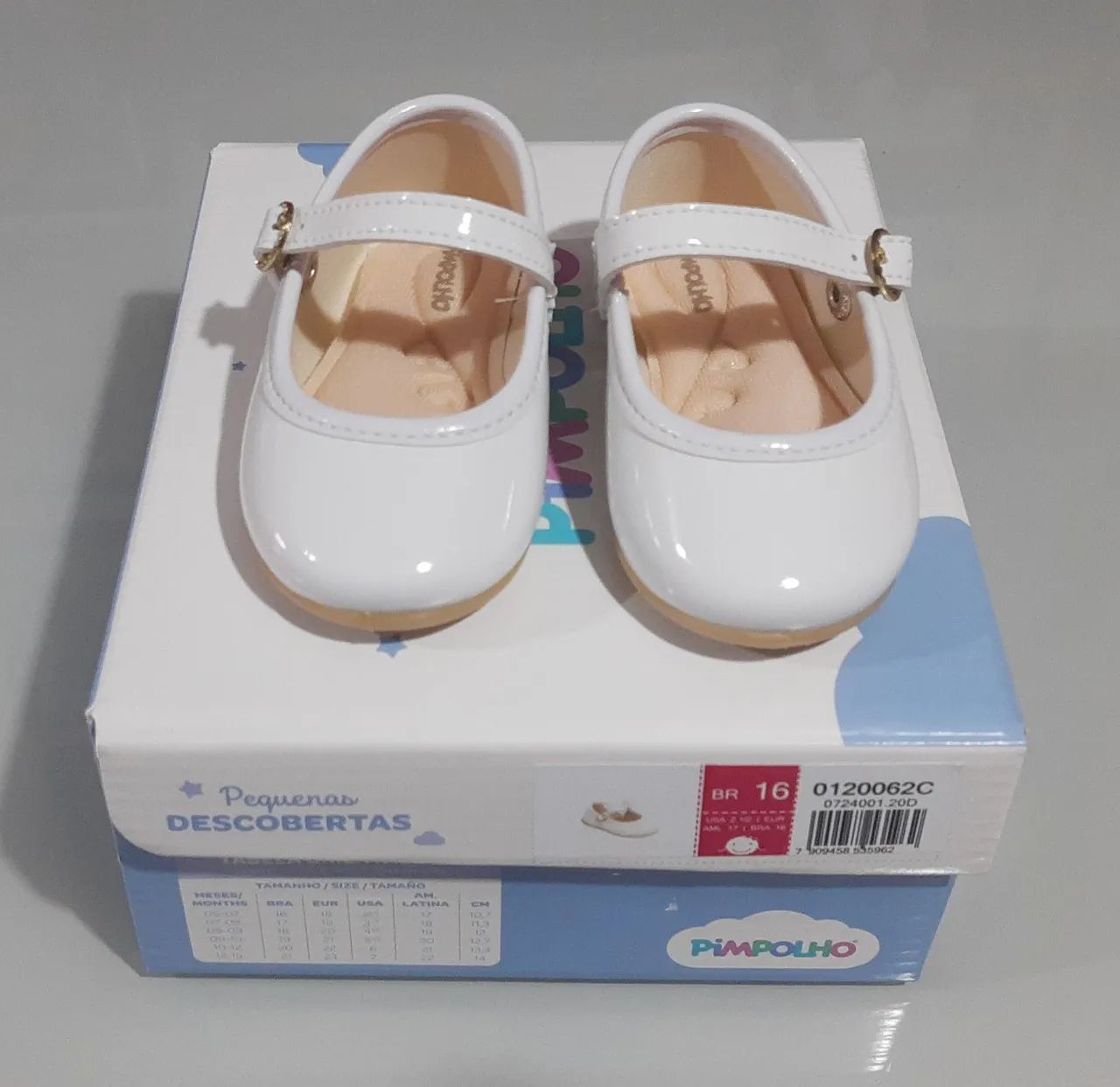 Sapatilhas Pimpolho Brancas Bebê - Novo N°16 - Foto 5