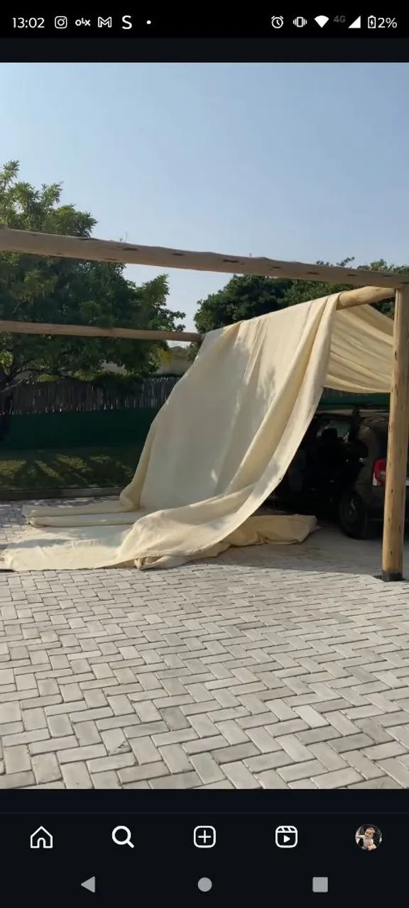 Tela de sombreamento na cor bege  - Foto 2