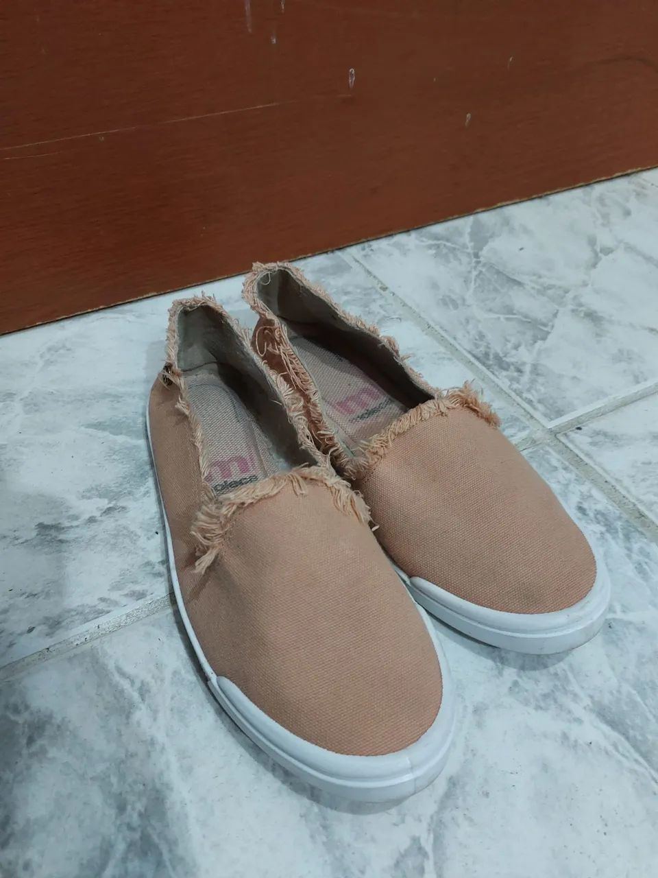 Sapato Jeans Bege - Tamanho 37