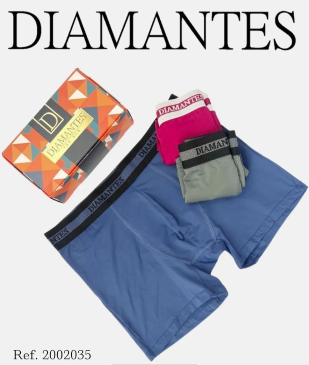 Kit Cueca Boxer Diamantes - Conforto e Estilo