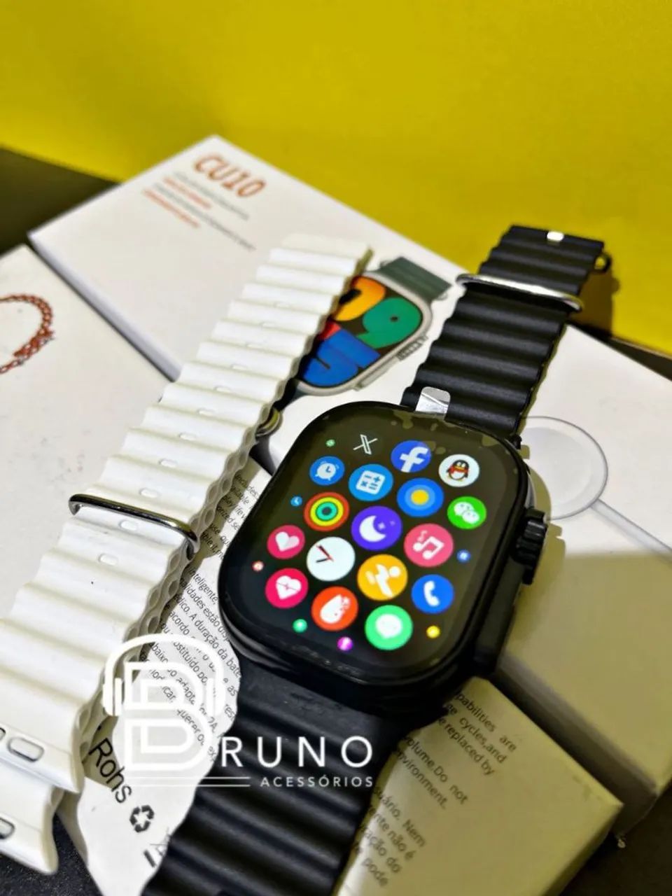 Smartwatch cs10 relogio inteligente com Bluetooth, esporte e GPS  - Foto 4