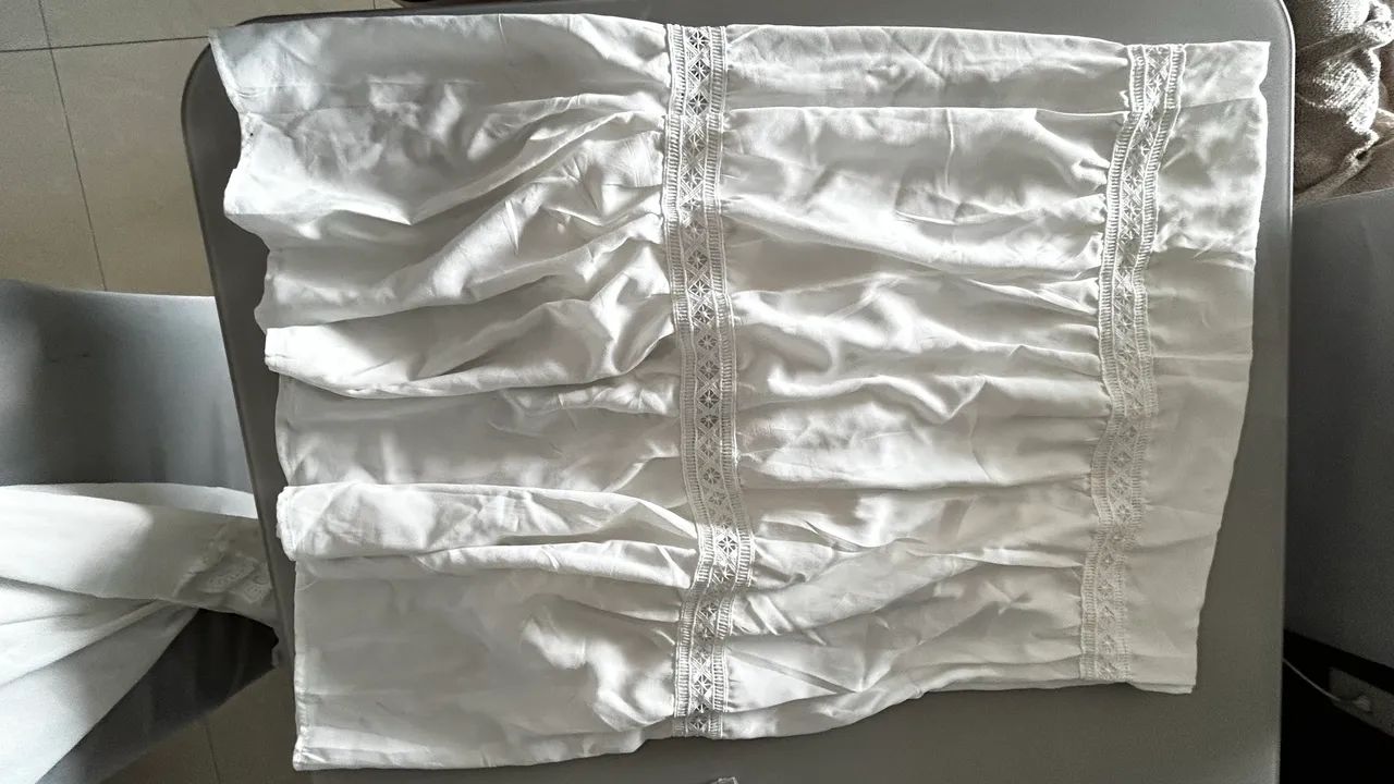 Vestido longo branco com renda gripi 42 - Foto 5