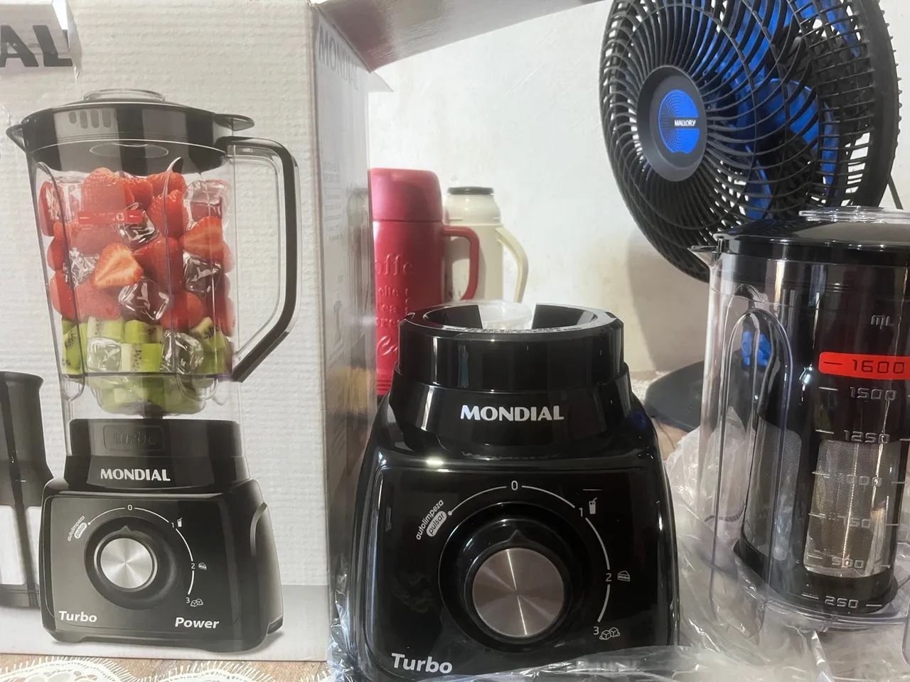 Liquidificador Mondial Turbo Power 550W 2,2L - Novo - Foto 2