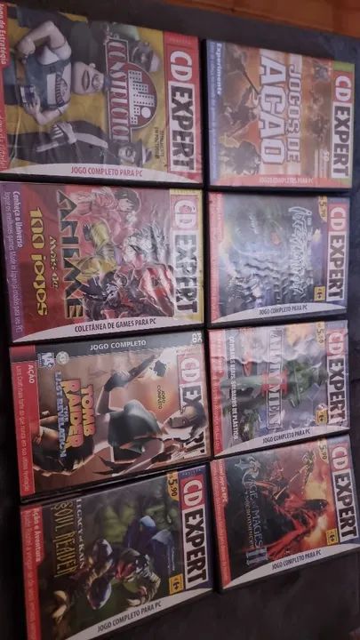 Lote 8 jogos CD Expert PC Completos