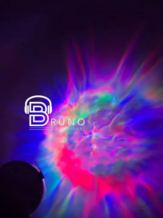 Projetor De Luz Noturna Galáxia Astronauta Luminaria Estrela - Foto 4