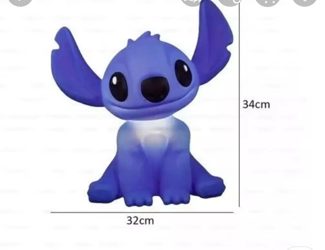 Luminária Abajur de mesa Stitch 3D infantil - Foto 3
