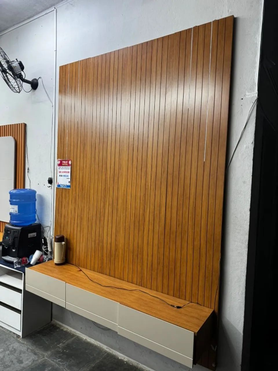 Painel de TV Ripado com Led