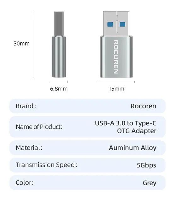 Adaptador USB-A 3.0 para Tipo C  - Foto 2