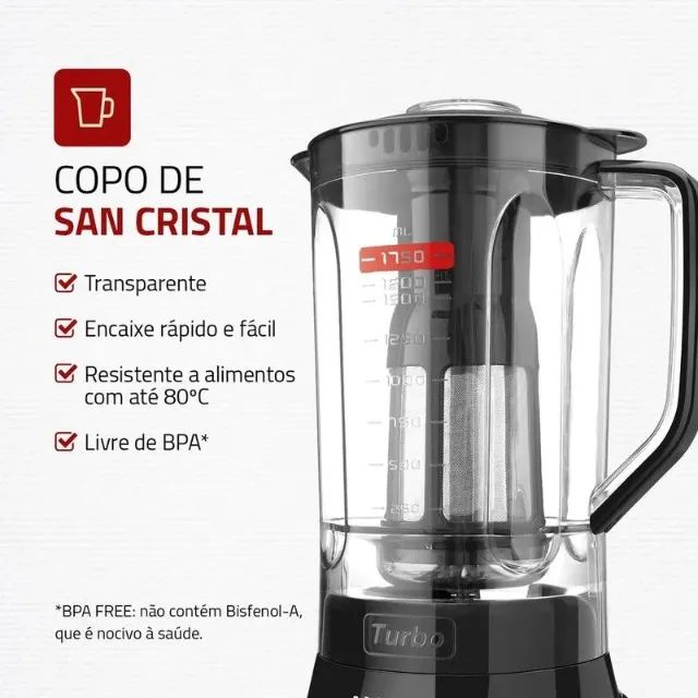 LIQUIDIFICADOR MONDIAL 5 VELOCIDADES - Foto 2