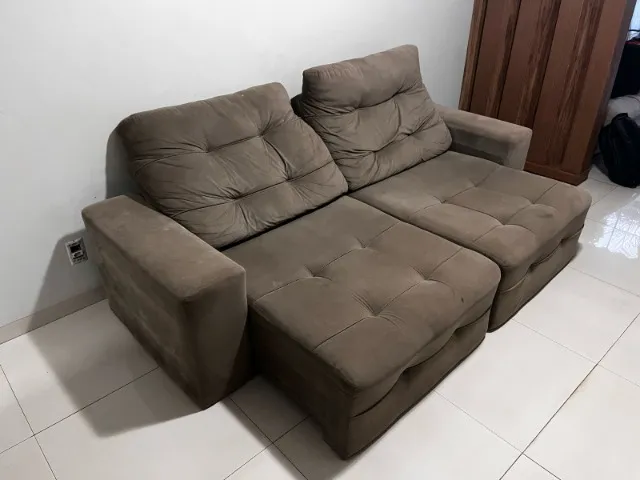 Sofá Reclinável e Retrátil, 3 Lugares, Cofortável