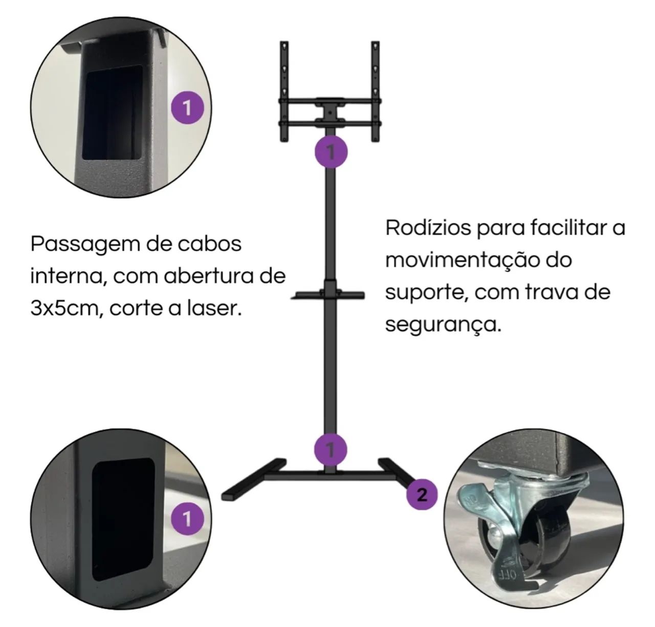 Suporte TV vertical para lojas e comércio em geral - Foto 5