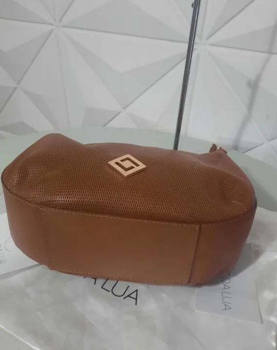 Bolsa de ombro Luz da Lua marrom - Foto 2