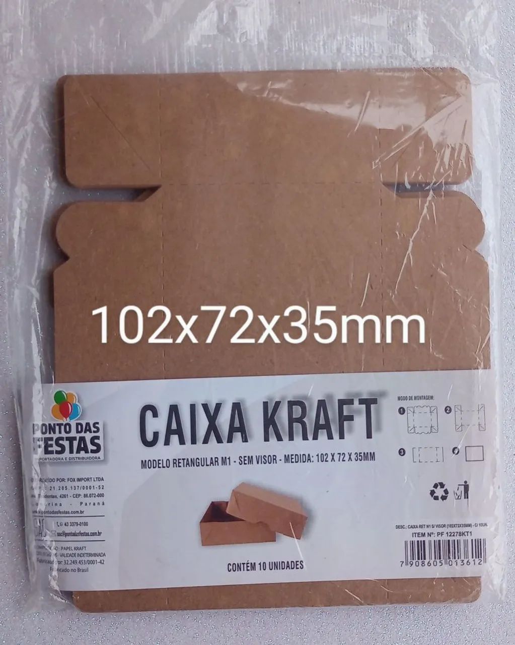 Caixa Kraft com visor. - Foto 4