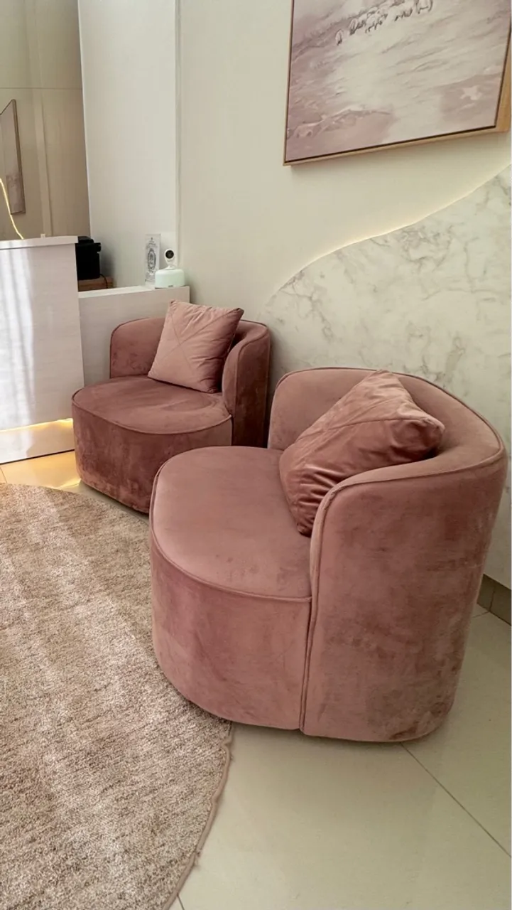 Poltronas de veludo