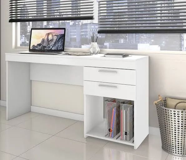 Escrivaninha moderna  com 2 gavetas e nicho