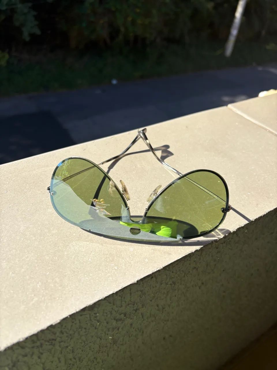 Óculos Ray Ban aviador prata espelhado  - Foto 4
