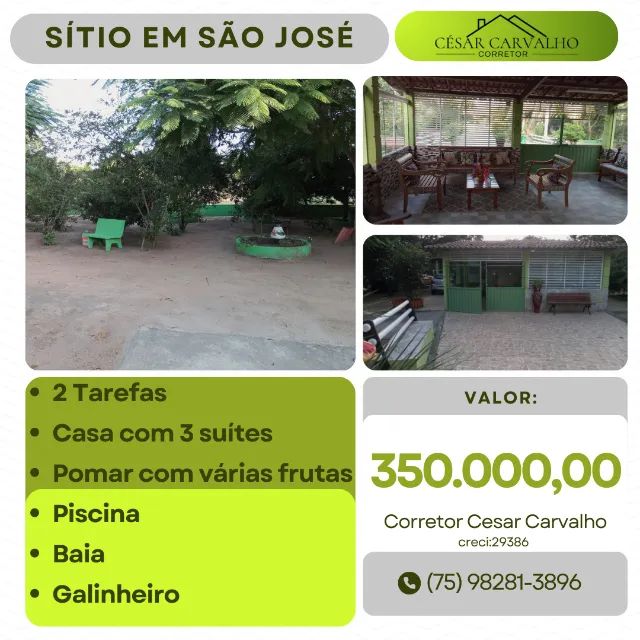 SÍTIO EM SÃO JOSÉ - 2 TAREFAS