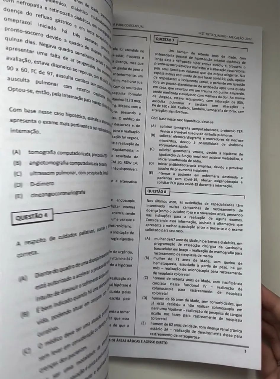 Prova de Residência Médica- IAMSPE - Foto 2
