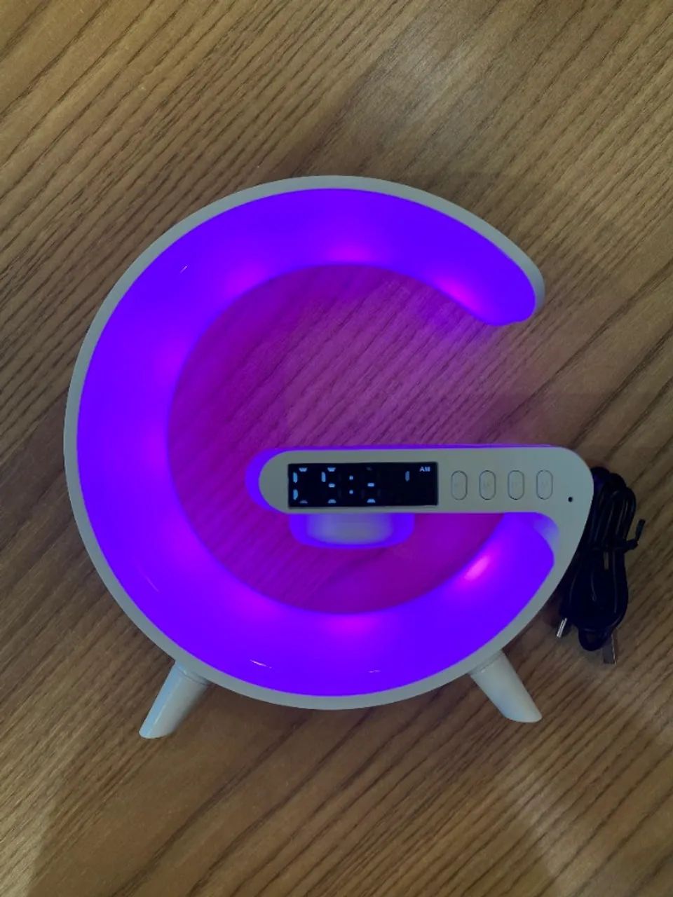 Caixa de Som e Luminária G-Speaker C/Relógio Atmosphere Smart Bluetooth 3 em 1 - Foto 4