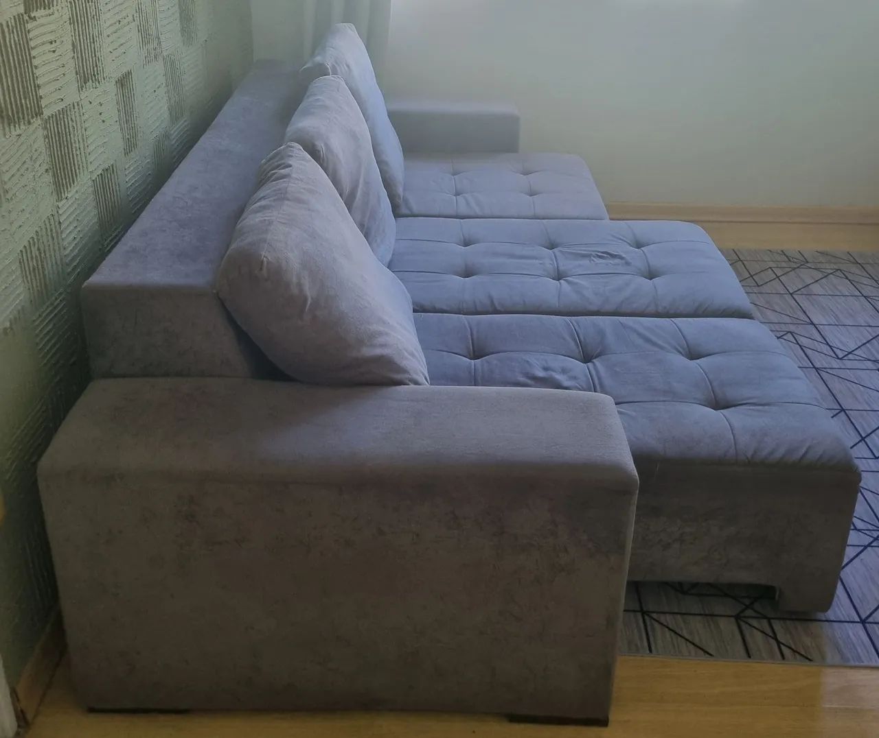 Sofa retratil cinza 2,30m - Foto 3