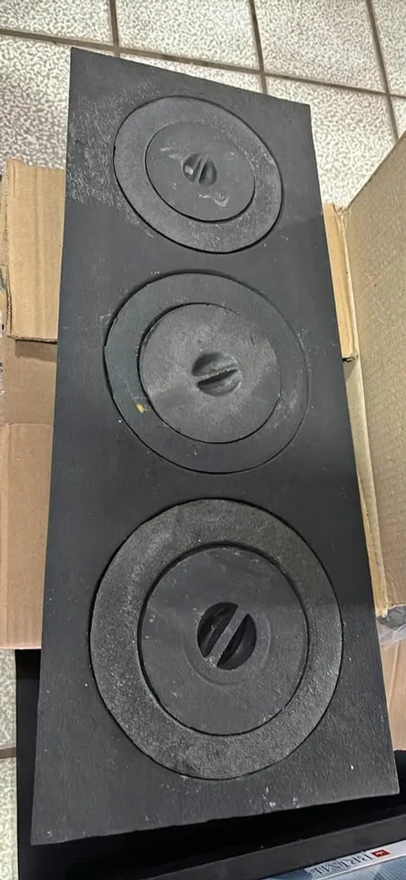 Chapa Fogão A Lenha 3 Bocas Com Redução Medida 67 Cm X 0,29 * Produto Novo *