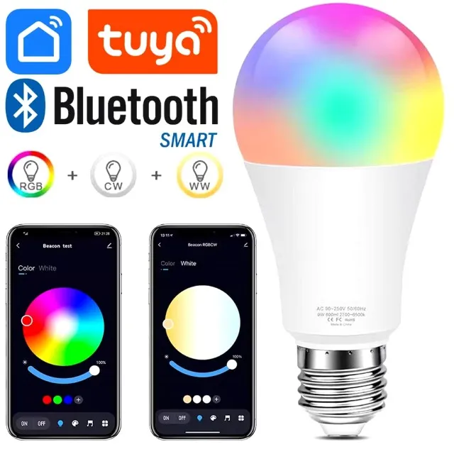 Lâmpada Led Inteligente Smart Bluetooth Bulbo E27 Rgb