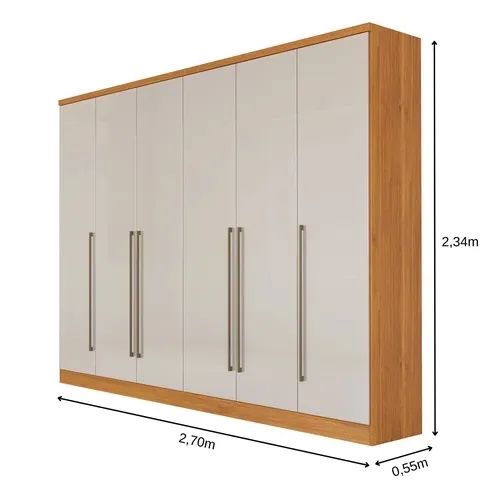 Guarda-Roupa novo de 6 Portas com 2,70m de Largura