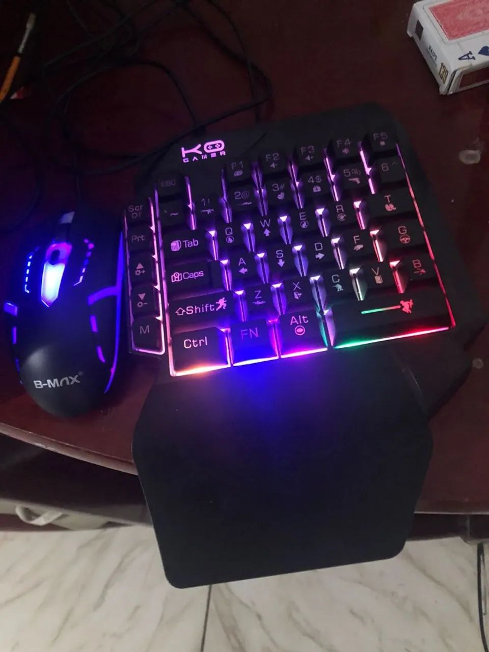 Teclado Gamer com Mouse RGB Iluminado KO Gamer