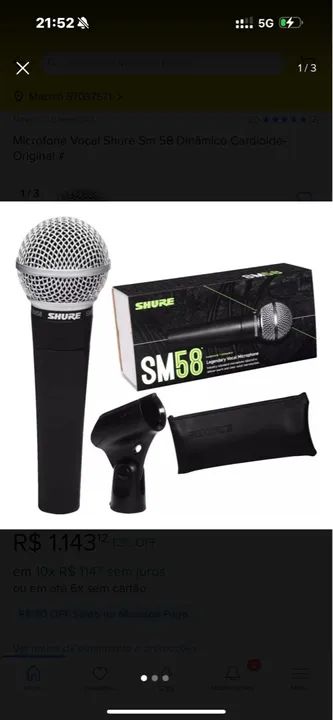 Microfone Shure SM58