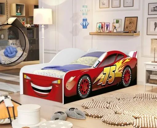 Cama Juvenil Carro (Menino) Vermelho 100% MDF