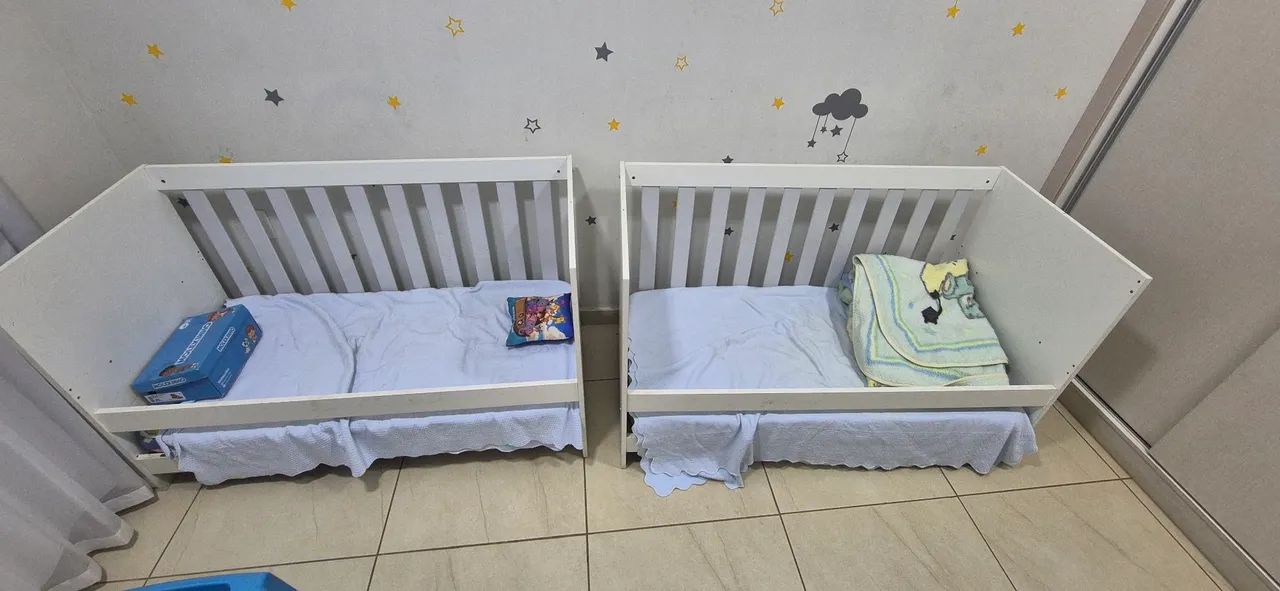 Berço que vira cama 3x1(os 2 completos pelo preço de 1)
