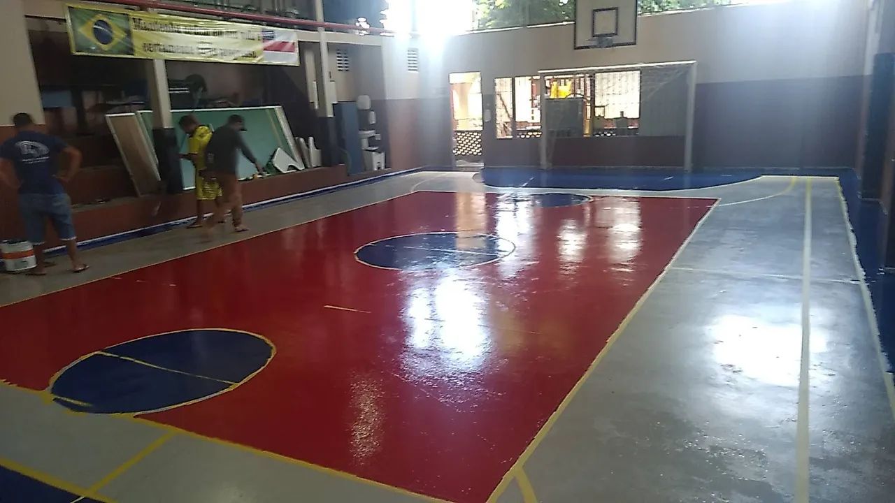 Demarcações de quadras poliesportiva. - Foto 2