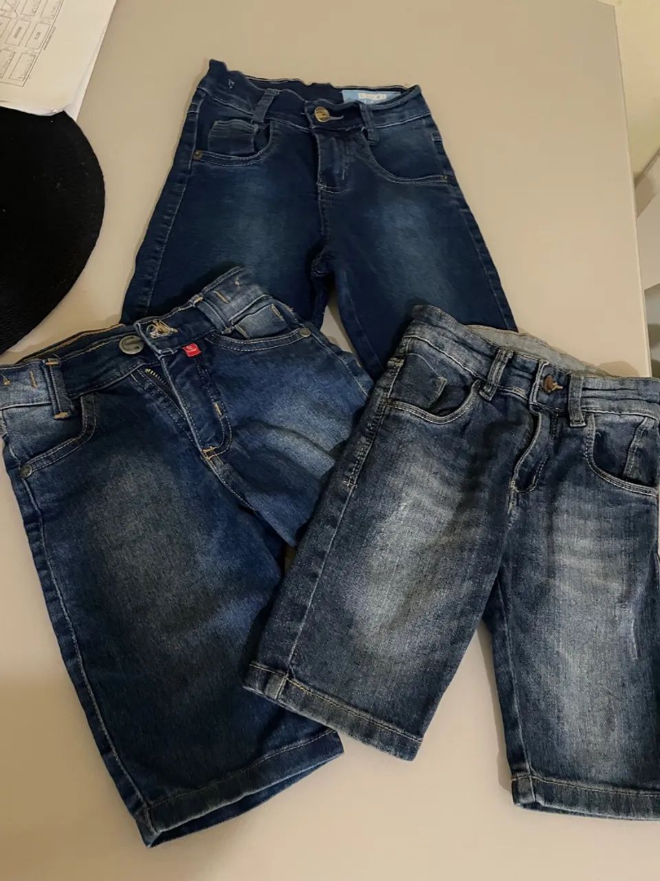 Lotes de Shorts Jeans Infantis TAM 4 anos 
