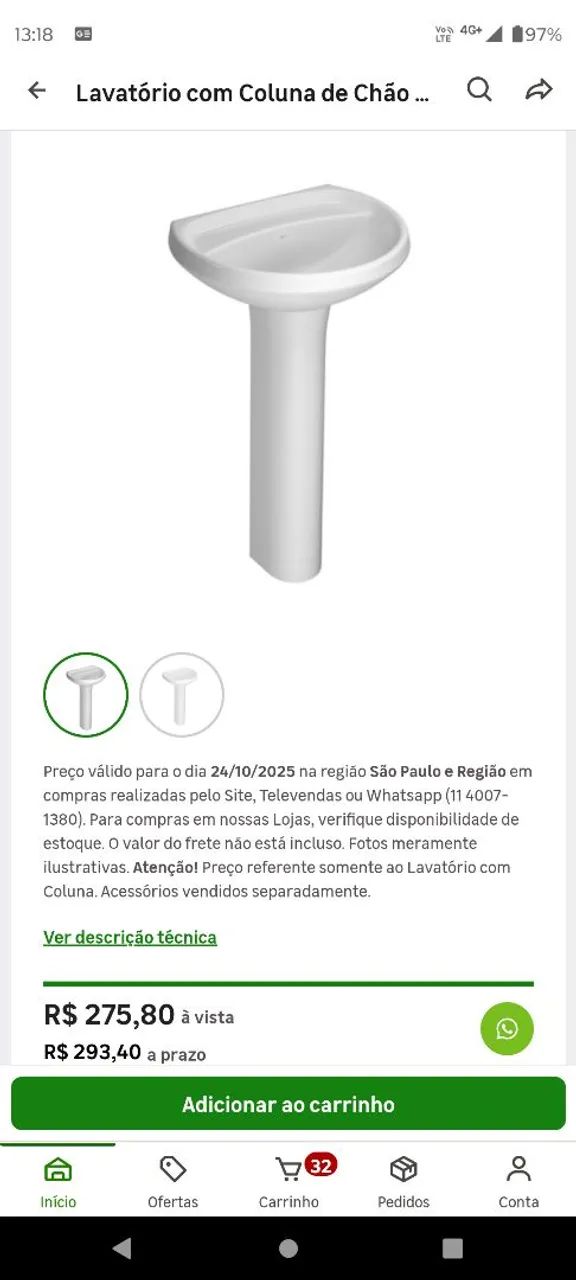 Pia lavatório para banheiro Deca - Foto 3