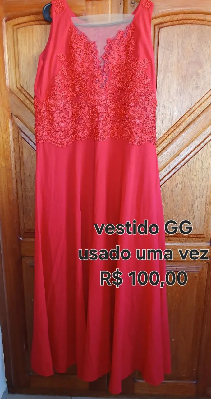 Vestido Vermelho GG - Usado uma vez