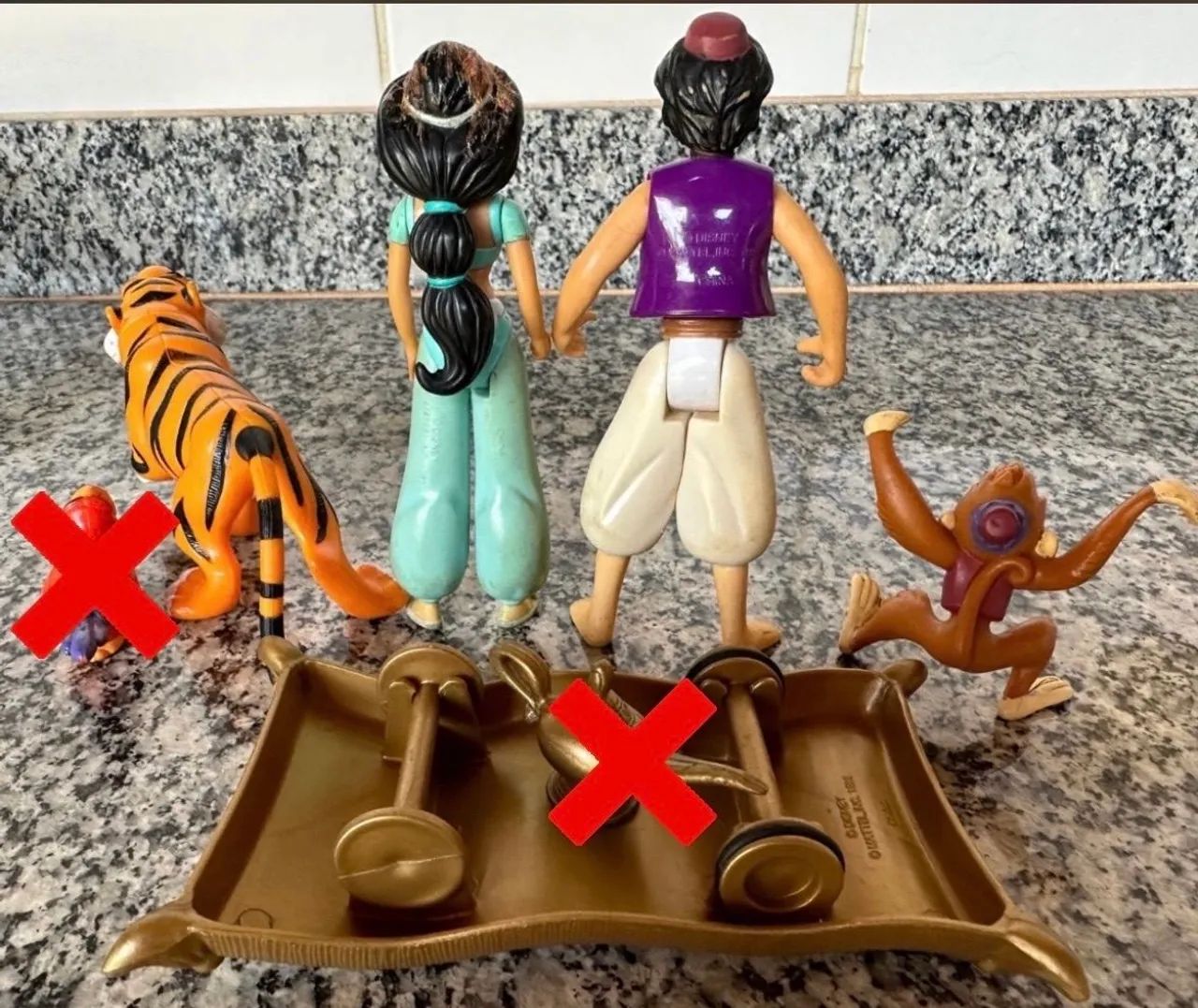 Coleção Aladdin, Jasmine, Abu, tapete e Rajah - Foto 2