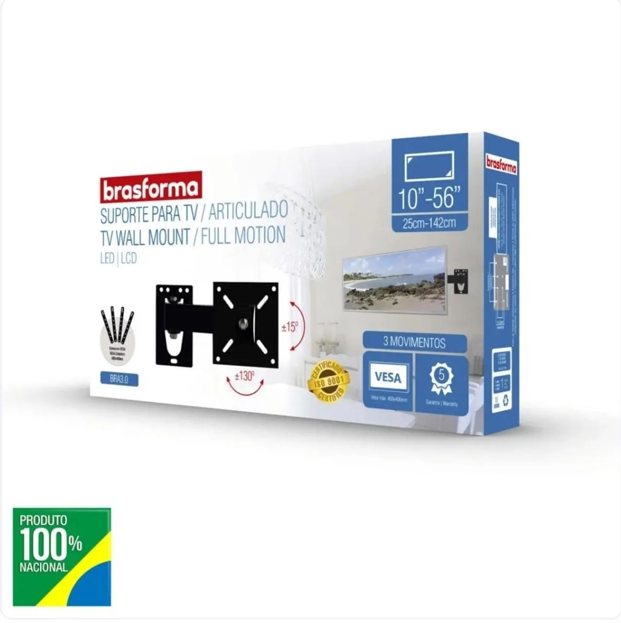 Suporte de TV Articulado Brasforma - R$140,00 - Foto 5
