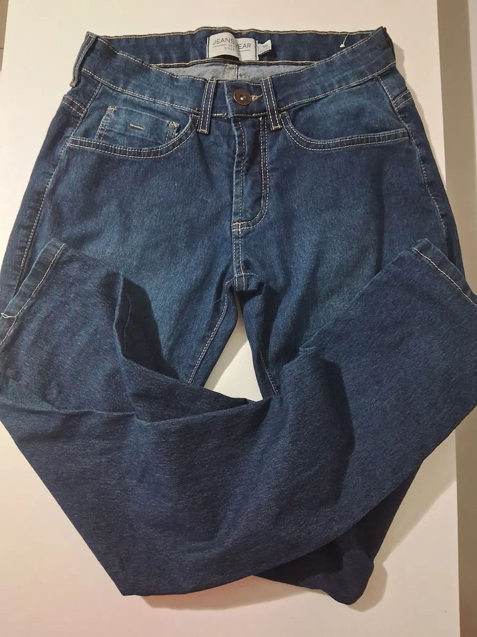 Calça Jeans Slim Azul Escuro - Foto 5