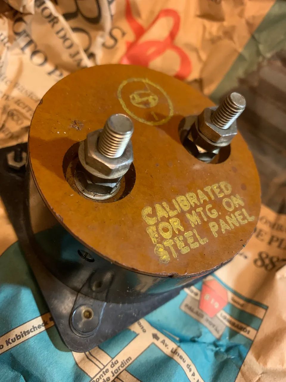 Voltímetro Analógico Vintage Chassi de Rádio  - Foto 5