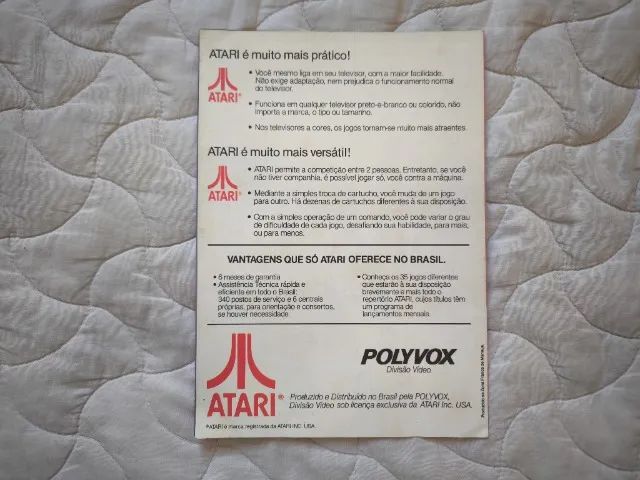 Panfleto Lançamento do Atari 2600 no Brasil 1983 - Polyvox - Foto 3