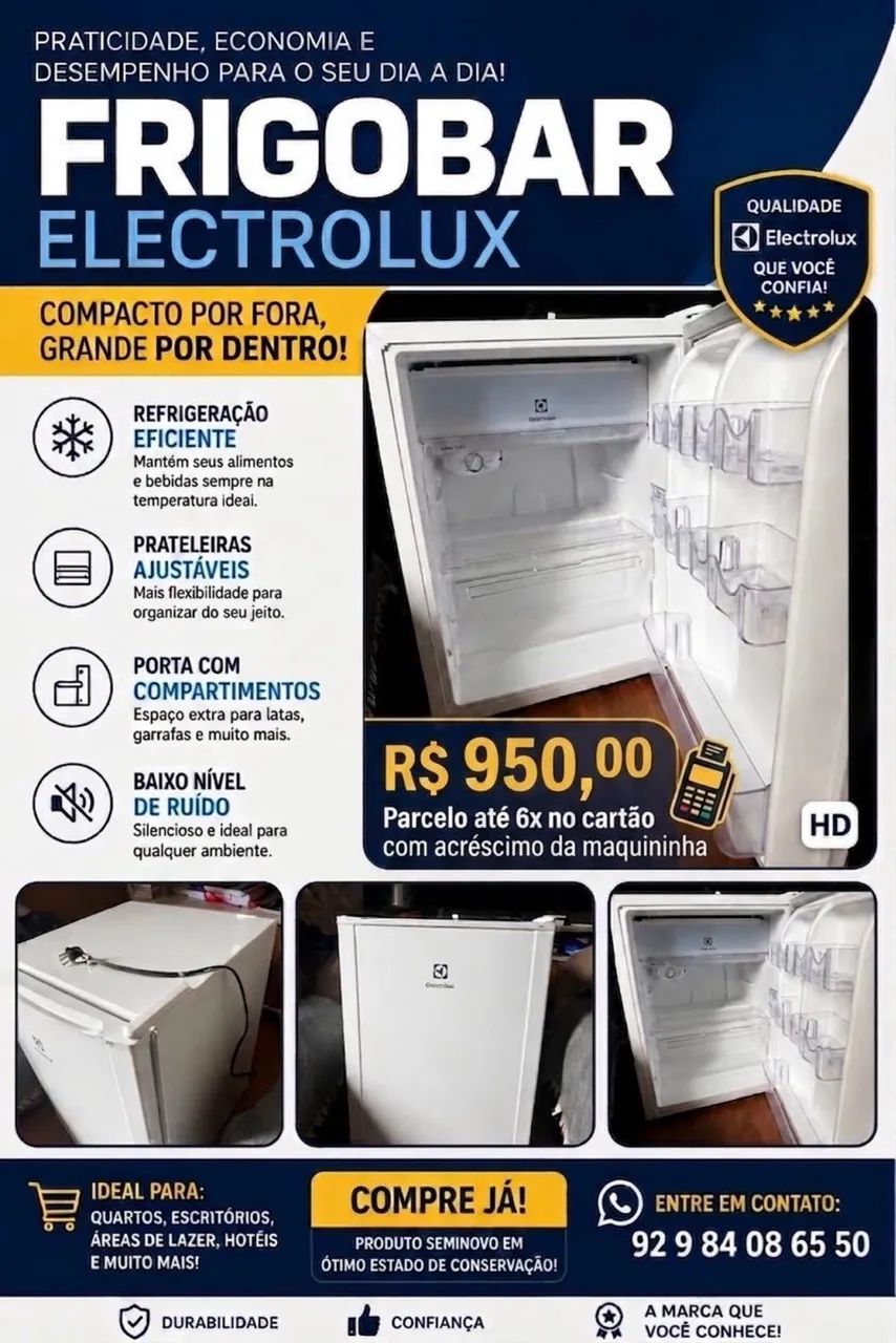 FRIGOBAR ELECTROLUX 90L