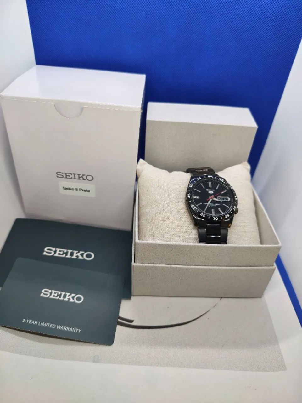 RELOGIO SEIKO 5 SNKE03.4 ALL BLACK  - Foto 2