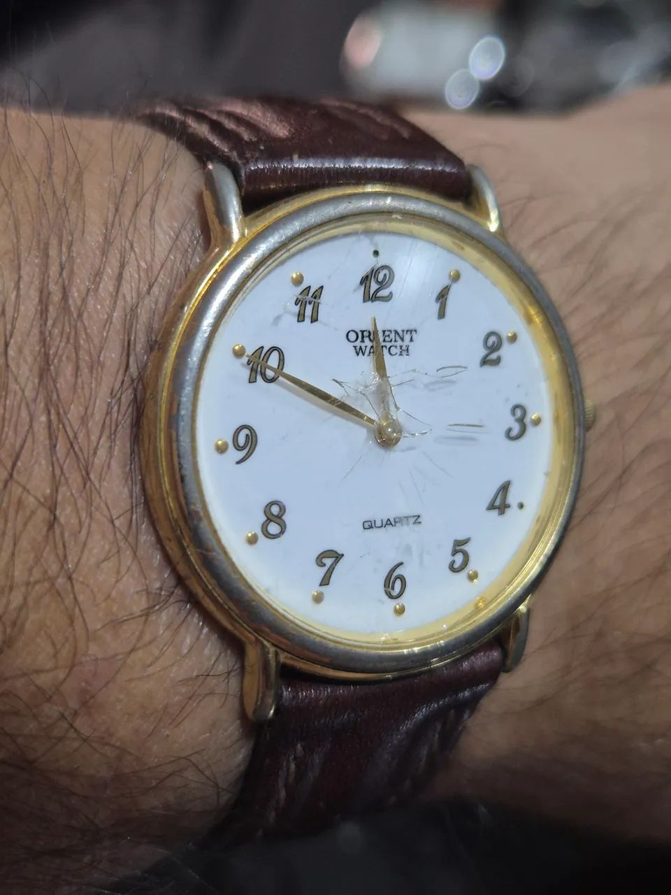 Relógio ORIENT VINTAGE DOURADO  À QUARTZ  -  ÓTIMO ESTADO - Foto 4