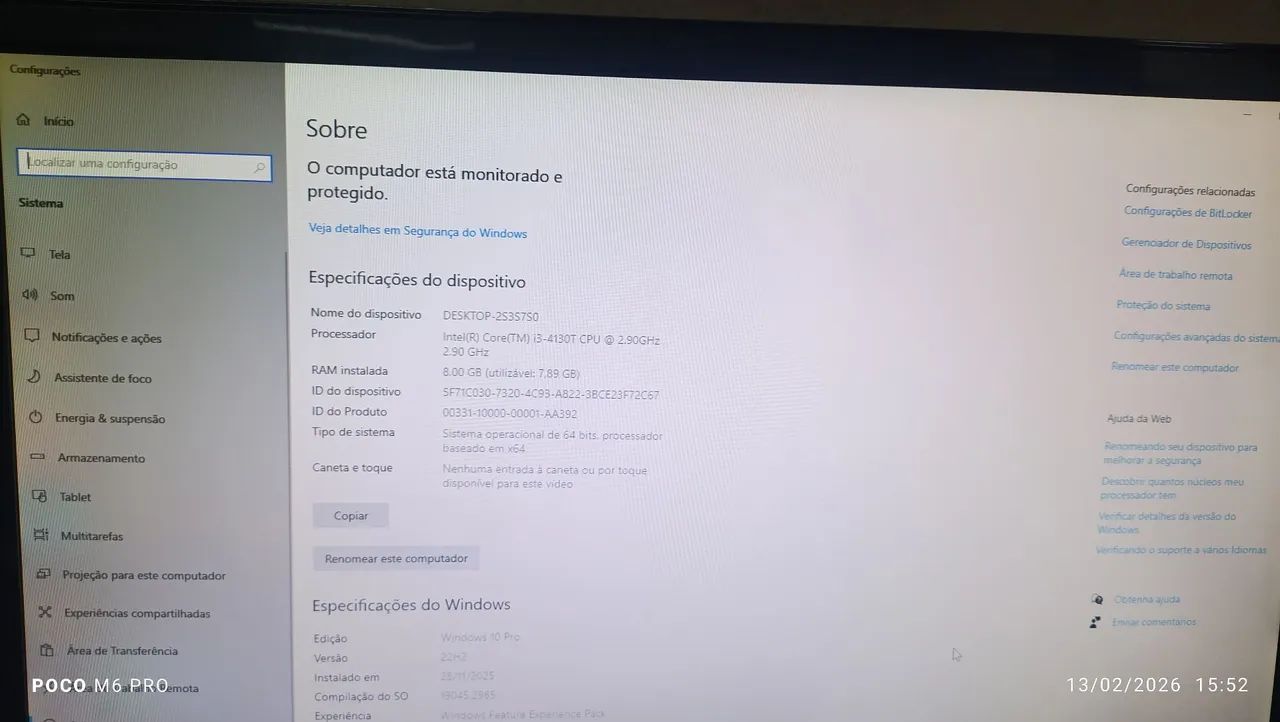 Computador (Mini CPU) completo com HD SSD, 8GB de memória e Monitor de "20" polegadas  - Foto 2
