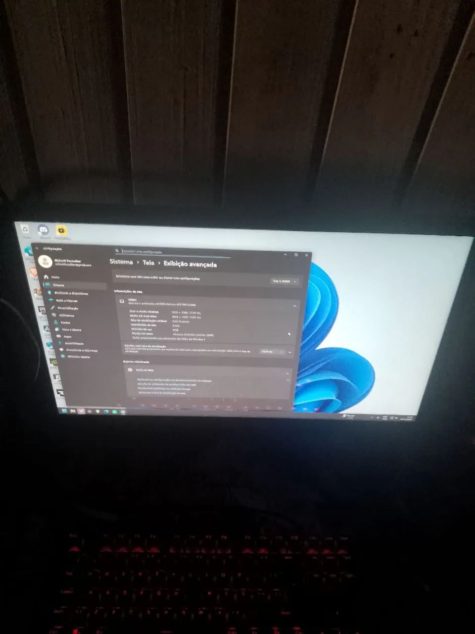 Monitor 75Hz Full HD 21,5 Polegadas com fonte - Foto 3