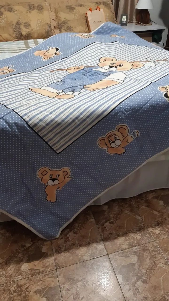 Colcha Solteiro infantil de urso - Foto 5