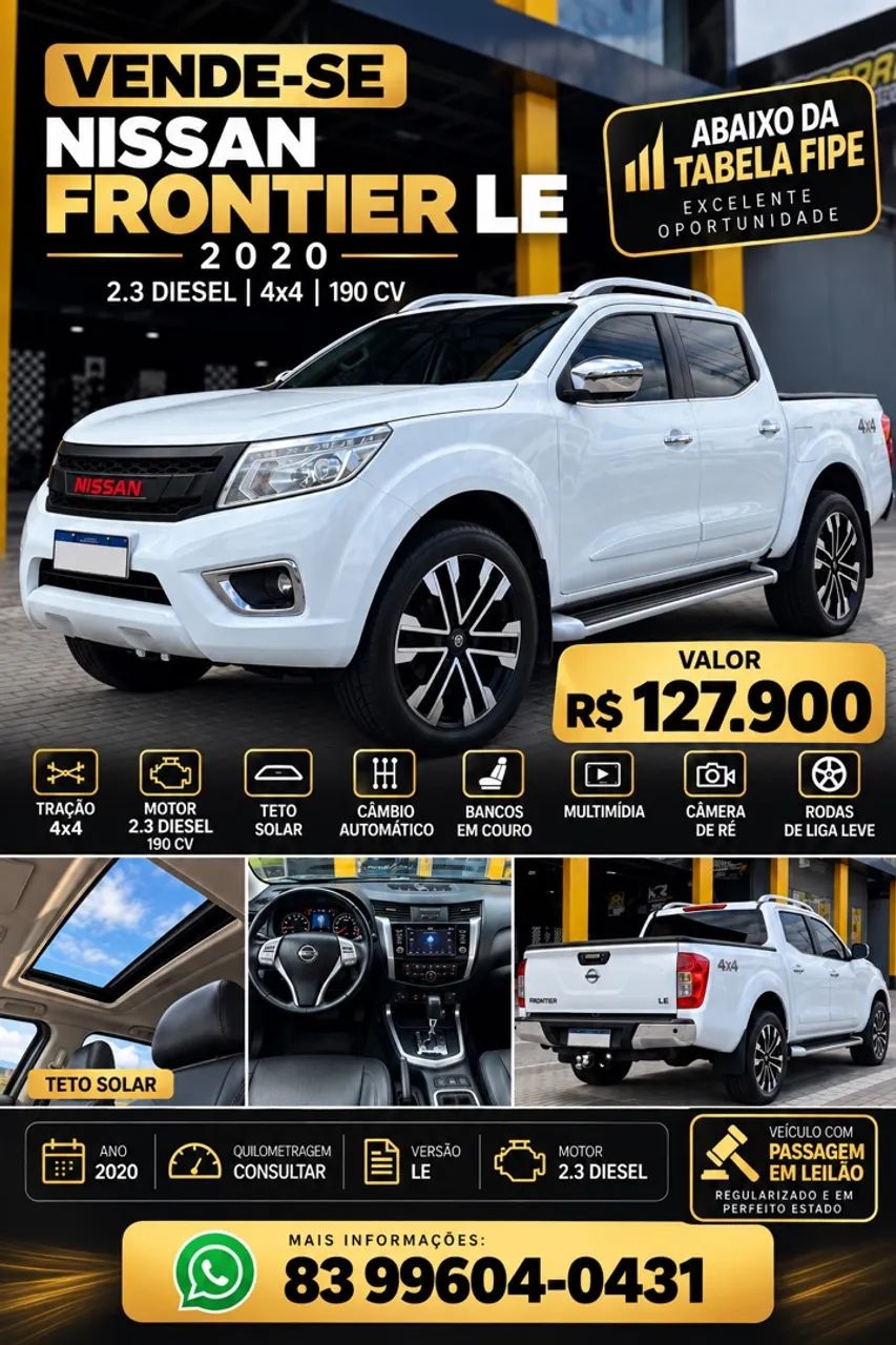 Nissan Frontier LE CD 4X4 2.3 BI-TB DIESEL AUT. 2020