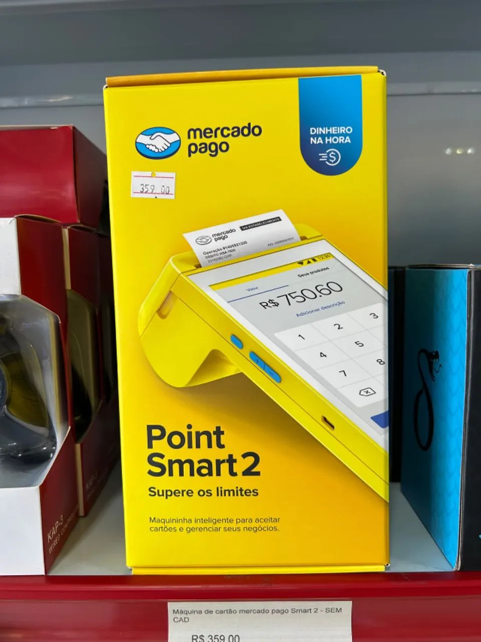 Máquina de cartão com bobina para comércio